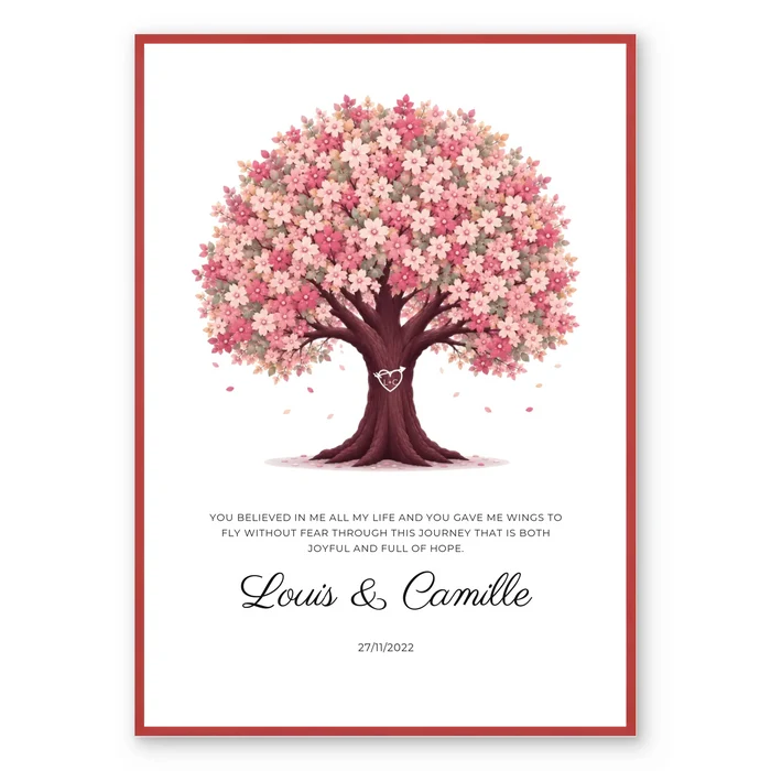 Tree of Love Blossom - Personalized Poster