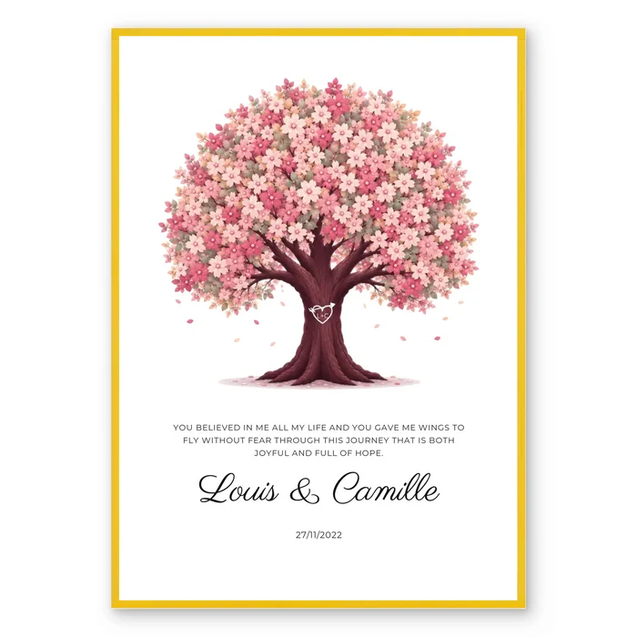Tree of Love Blossom - Personalized Poster