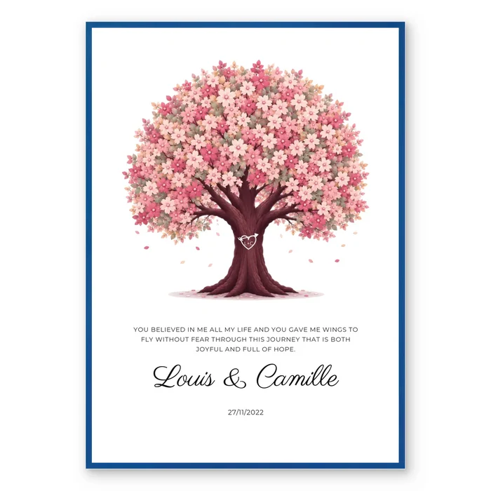 Tree of Love Blossom - Personalized Poster