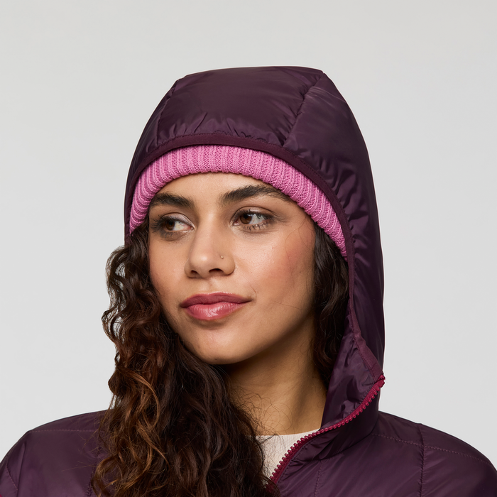 Trico Hybrid Hooded Jacket - Women's, Blackberry/Jam, Model Avery