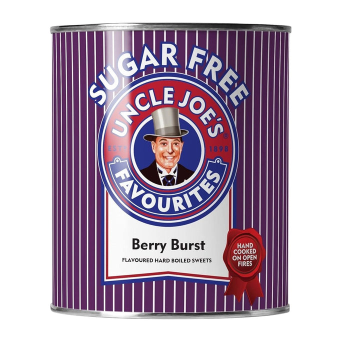 Uncle Joe's Suger Free Berry Burst Sweets 120g Tin product image
