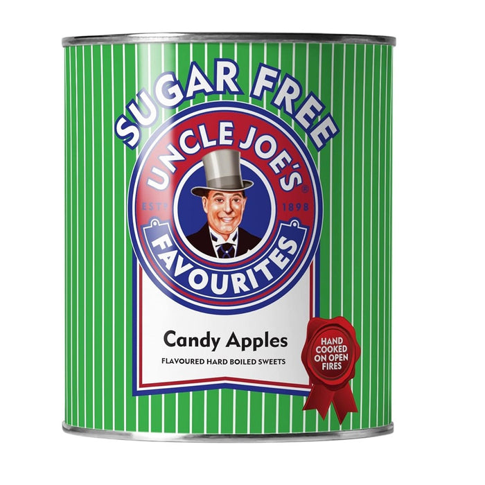 Uncle Joe's Suger Free Candy Apples Sweets 120g Tin product image