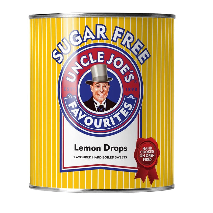 Uncle Joe's Suger Free Lemon Drops Sweets 120g Tin product image