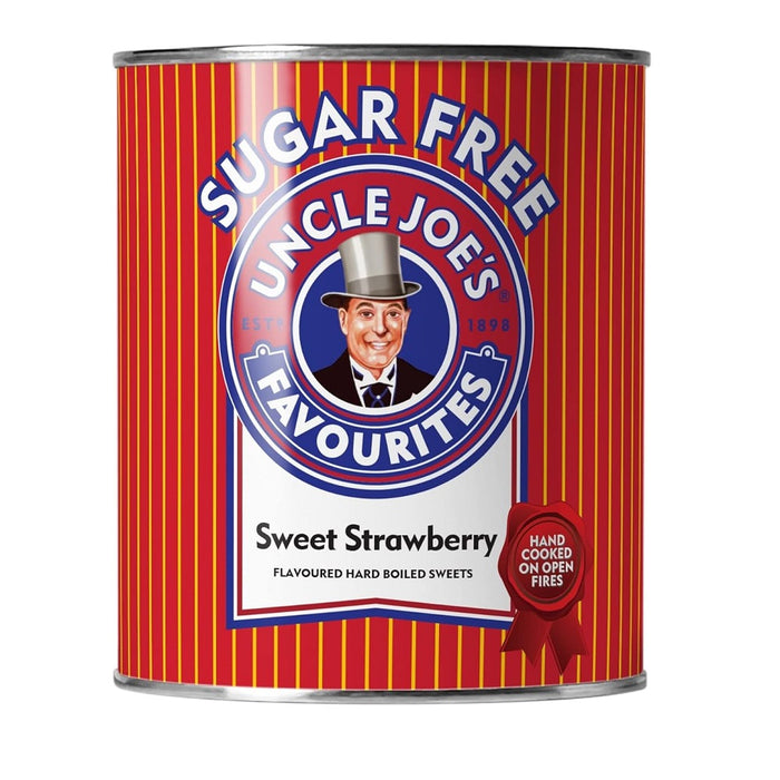 Uncle Joe's Suger Free Sweet Strawberry Sweets 120g Tin product image