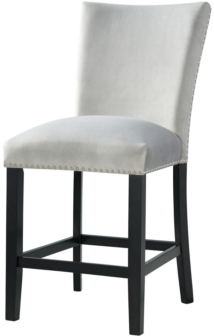 VALERY Gray Velvet 20" Wide Counter Chair