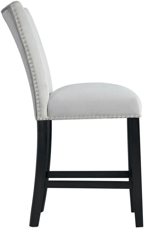 VALERY Gray Velvet 20" Wide Counter Chair