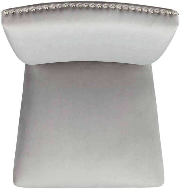 VALERY Gray Velvet 20" Wide Counter Chair
