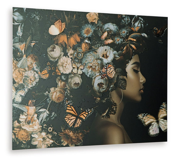 Valfer - Wall Art - Orange / Black / White