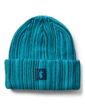 Vertical Stripe Beanie, Indigo Deep Ocean/Oasis