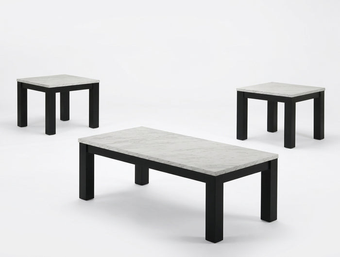 VINEBURG White 3 Piece Table Set