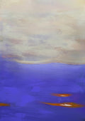Violet Sea by Marina Agre - deep violet-blue water under a soft cream sky
