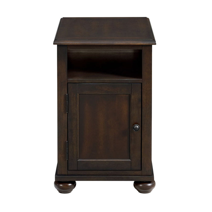 Wagner - Chairside Table With USB - Cherry
