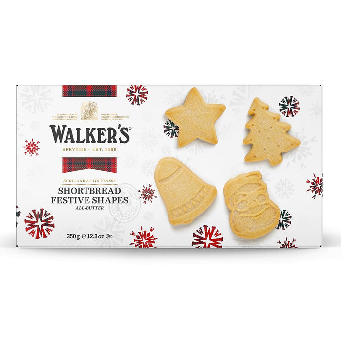 Walkers Shortbread Festive Shapes Carton 12.3 oz product image