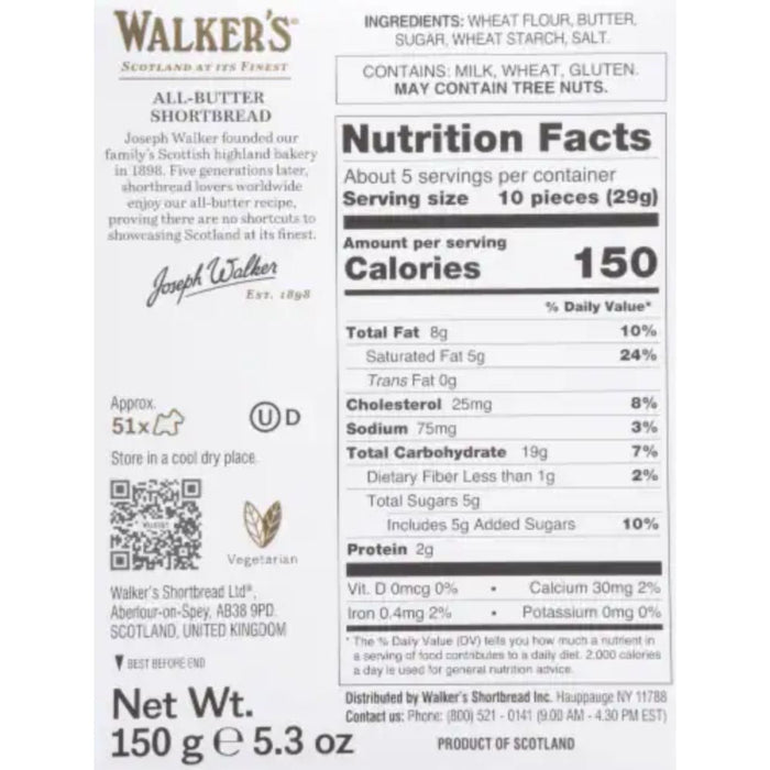 Walkers Shortbread Scottie Dog 3D Carton 5.3oz