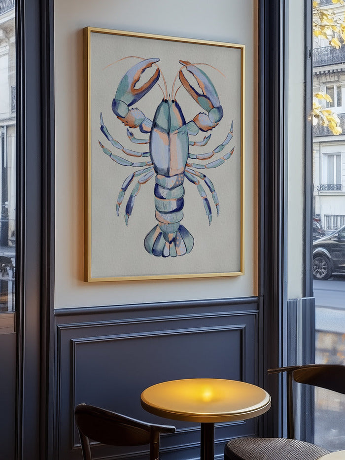 Watercolor Blue Lobster - Nikita Jariwala