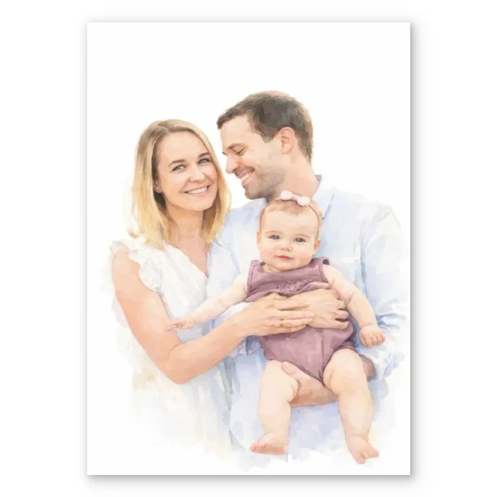 Watercolour Portrait - Personalized Poster