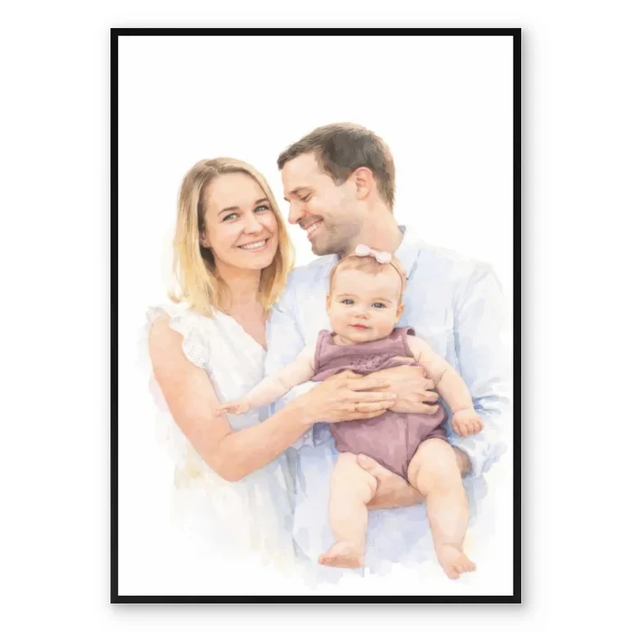 Watercolour Portrait - Personalized Poster