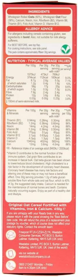 Weetabix Ready Brek Original - Super Smooth Porridge - 450g