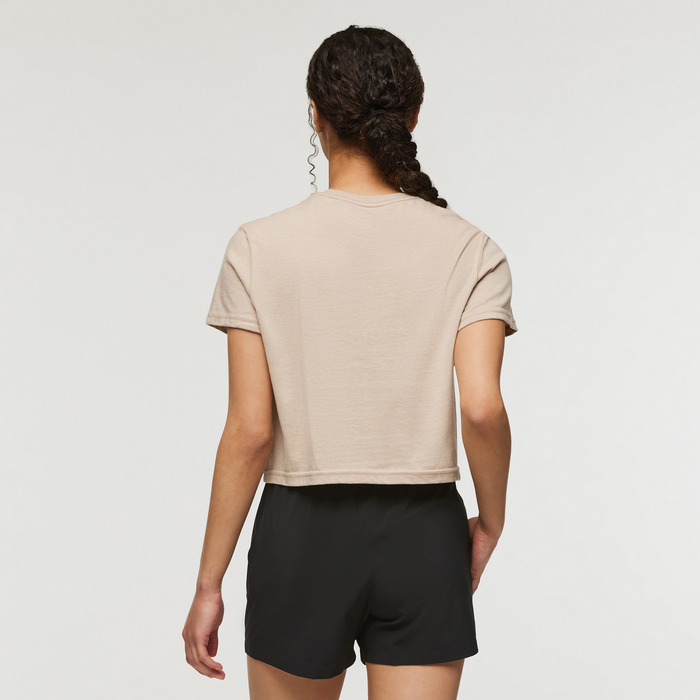 Western Hills Crop T-Shirt - Women's, Oatmeal, Model London