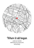 Where it all began - personlig kortplakat uden ramme