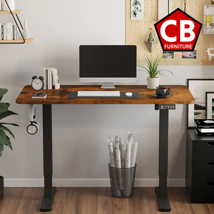 WHISTLER Brown 48" x 24" Desk With Powered Adjustable Height (RTA)