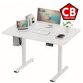 WHISTLER White 40" x 24" Desk With Powered Adjustable Height (RTA)