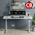 WHISTLER White 55" x 24" Desk With Powered Adjustable Height (RTA)