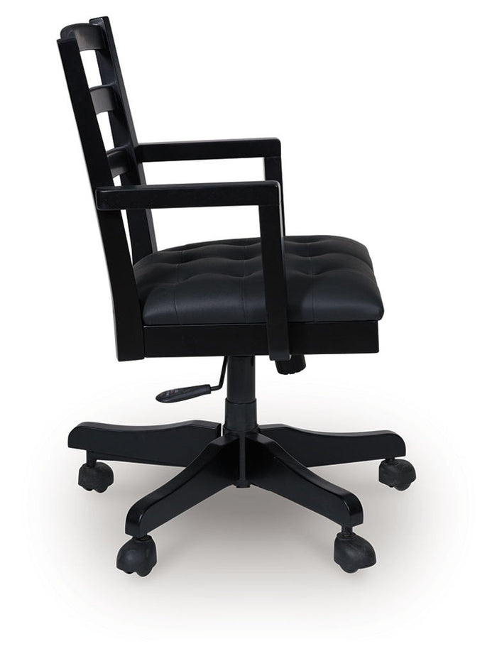 Wildenauer - Home Office Swivel Desk Chair - Brown / Black