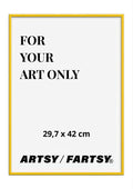 Yellow Wooden Frame 30x42 cm