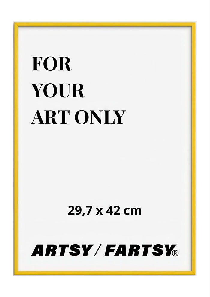 Yellow Wooden Frame 30x42 cm