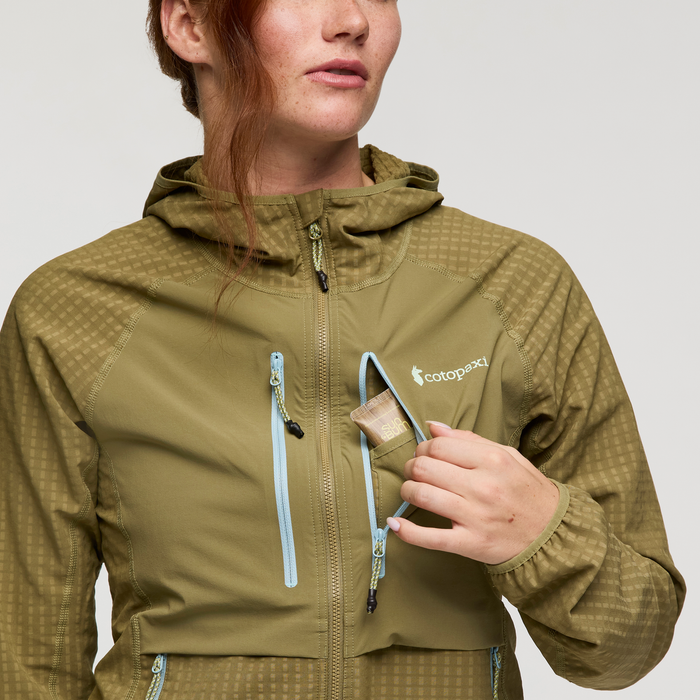 Yermo Hooded Jacket - Women's, Moss, Model Caitlyn