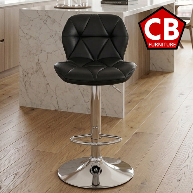 ZOELE Black 18" Wide Adjustable Bar Stool