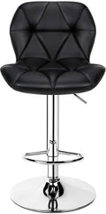 ZOELE Black 18" Wide Adjustable Bar Stool