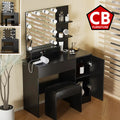 ZULEMA Black 40" Wide Vanity with Chair (RTA)